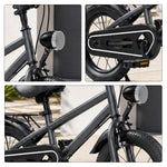 VOLTUS X7 Kids Bike with Headlight, Rear Rack & Full Chain Guard for Beginner Riders - Knight Grey