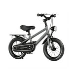 VOLTUS X7 Kids Bike with Headlight, Rear Rack & Full Chain Guard for Beginner Riders - Knight Grey