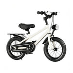 VOLTUS X7 Kids Bike with Headlight, Rear Rack & Full Chain Guard for Beginner Riders - White