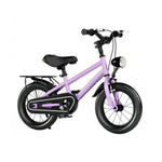 VOLTUS X7 Kids Bike with Headlight, Rear Rack & Full Chain Guard for Beginner Riders - Purple