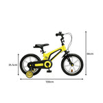 VOLTUS Vintage Kids Bicycle with Training Wheels Low-Step Frame for Beginners - Yellow