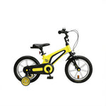 VOLTUS Vintage Kids Bicycle with Training Wheels Low-Step Frame for Beginners - Yellow