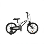 VOLTUS Vintage Kids Bicycle with Training Wheels Low-Step Frame for Beginners - White