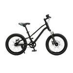 VOLTUS Kids Mountain Bike with Dual Suspension Disc Brakes and Gear Shift for Outdoor Riding - Black