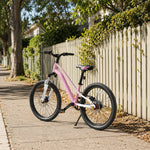 VOLTUS Kids Mountain Bike with Dual Suspension Disc Brakes and Gear Shift for Outdoor Riding - Pink