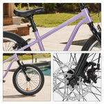 VOLTUS  16 Inch Kids Bike - Lightweight Aluminium Alloy Frame, Single Speed Bicycle for Children Outdoor Riding - Purple