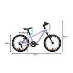 VOLTUS  16 Inch Kids Bike - Lightweight Aluminium Alloy Frame, Single Speed Bicycle for Children Outdoor Riding - Purple