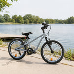 VOLTUS  16 Inch Kids Bike - Lightweight Aluminium Alloy Frame, Single Speed Bicycle for Children Outdoor Riding - Grey
