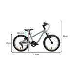 VOLTUS  16 Inch Kids Bike - Lightweight Aluminium Alloy Frame, Single Speed Bicycle for Children Outdoor Riding - Grey