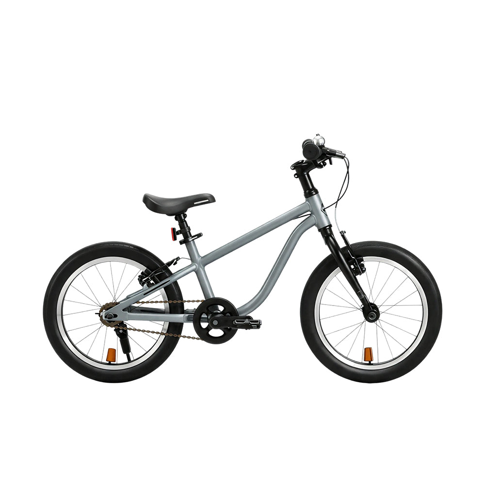 VOLTUS  16 Inch Kids Bike - Lightweight Aluminium Alloy Frame, Single Speed Bicycle for Children Outdoor Riding - Grey