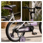 VOLTUS  Kids Bike - Lightweight Aluminium Alloy Bicycle with Training Wheels, Adjustable Frame for Outdoor Riding - Luminous Purple