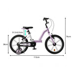 VOLTUS  Kids Bike - Lightweight Aluminium Alloy Bicycle with Training Wheels, Adjustable Frame for Outdoor Riding - Luminous Purple