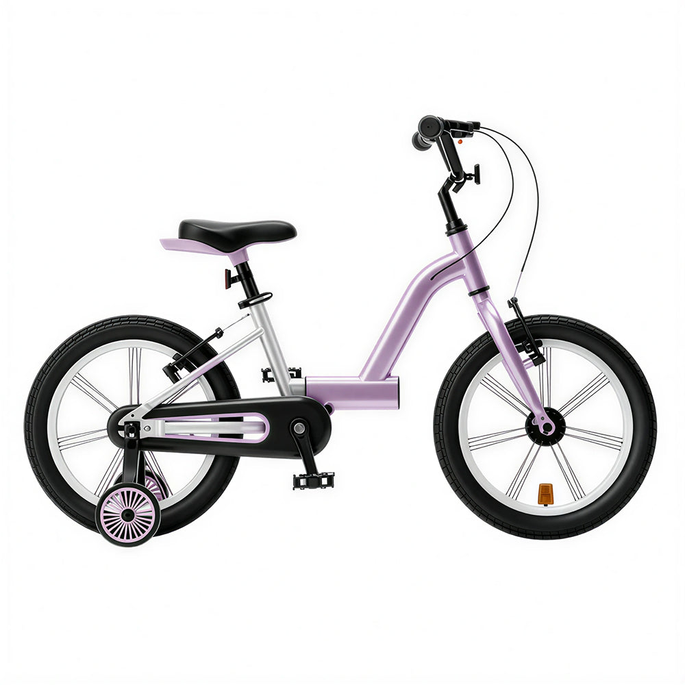 VOLTUS  Kids Bike - Lightweight Aluminium Alloy Bicycle with Training Wheels, Adjustable Frame for Outdoor Riding - Luminous Purple
