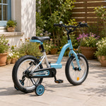 VOLTUS  Kids Bike - Lightweight Aluminium Alloy Bicycle with Training Wheels, Adjustable Frame for Outdoor Riding - Blue