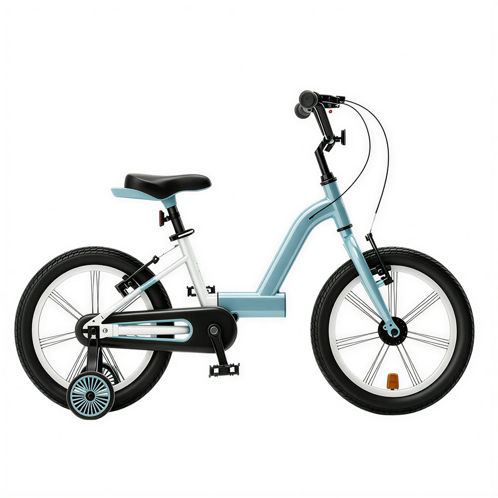 VOLTUS  Kids Bike - Lightweight Aluminium Alloy Bicycle with Training Wheels, Adjustable Frame for Outdoor Riding - Blue