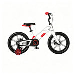 VOLTUS Kids Bike - Lightweight Aluminium Alloy Bicycle with Dual Disc Brakes, Full Chain Guard for Outdoor Riding - White & Red