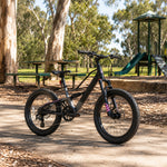 VOLTUS Fat Tire Mountain Bike - Full Suspension Electric Style Frame, Wide Tyres for Outdoor Trail Riding & Adventure - Black