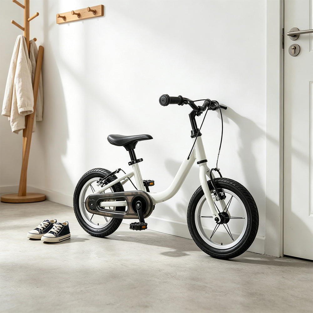 VOLTUS Kids Balance Bike - 2-in-1 Convertible Toddler Bicycle with Pedal Mode, Lightweight Frame for Early Riding - White
