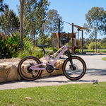 VOLTUS Youth Magnesium Alloy Mountain Bike with Front Suspension, Shimano Gears and Dual Disc Brakes - Pink