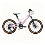 VOLTUS Youth Magnesium Alloy Mountain Bike with Front Suspension, Shimano Gears and Dual Disc Brakes - Pink