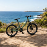 VOLTUS Youth Mountain Bike with Front Suspension, Multi-Speed Gears and Dual Disc Brakes - Army Green