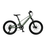 VOLTUS Youth Mountain Bike with Front Suspension, Multi-Speed Gears and Dual Disc Brakes - Army Green