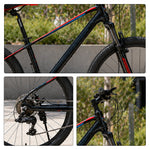 VOLTUS Mountain Bike with Front Suspension, Multi-Speed Gears and Dual Disc Brakes - Black