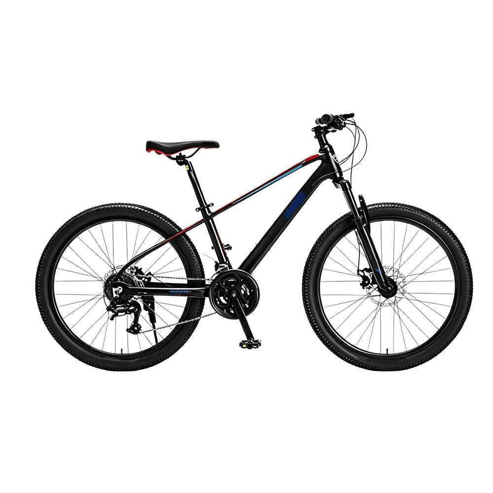 VOLTUS Mountain Bike with Front Suspension, Multi-Speed Gears and Dual Disc Brakes - Black