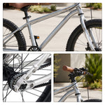 VOLTUS 20-Inch Kids Mountain Bike with Wide Tyres, Disc Brake and Adjustable Seat - Silver