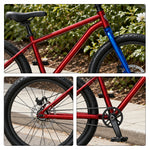 VOLTUS 20-Inch Kids Mountain Bike with Wide Tyres, Disc Brake and Adjustable Seat - Red