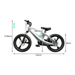 VOLTUS 12/18 Inch Kids Mountain Bike with Magnesium Alloy Frame, Dual Disc Brake, Suspension Fork and Integrated Wheels - Tech Silver