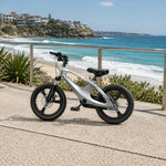 VOLTUS 12/18 Inch Kids Mountain Bike with Magnesium Alloy Frame, Dual Disc Brake, Suspension Fork and Integrated Wheels - Tech Silver