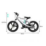 VOLTUS 12/18 Inch Kids Mountain Bike with Magnesium Alloy Frame, Dual Disc Brake, Suspension Fork and Integrated Wheels - Tech Silver
