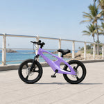 VOLTUS 12/18 Inch Kids Mountain Bike with Magnesium Alloy Frame, Dual Disc Brake, Suspension Fork and Integrated Wheels - Purple