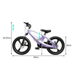 VOLTUS 12/18 Inch Kids Mountain Bike with Magnesium Alloy Frame, Dual Disc Brake, Suspension Fork and Integrated Wheels - Purple