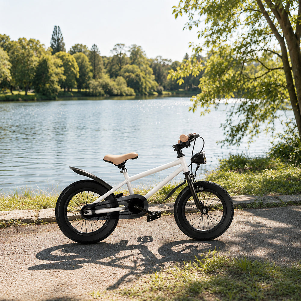VOLTUS Mountain Bike with Lightweight Frame, All-Terrain Tyres and Sporty Design for Outdoor Riding - White
