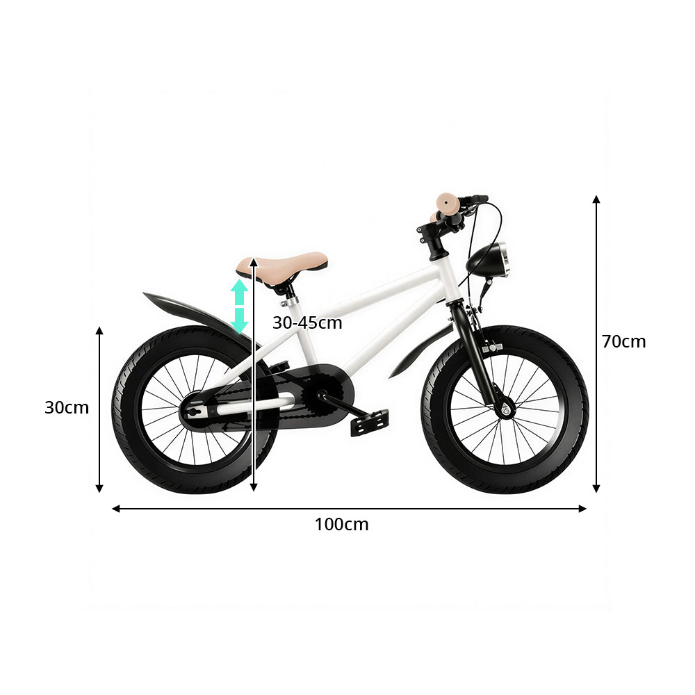 VOLTUS Mountain Bike with Lightweight Frame, All-Terrain Tyres and Sporty Design for Outdoor Riding - White