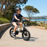 VOLTUS 14 Inch Kids Mountain Bike with Dual Disc Brake, Suspension Fork and Integrated Wheels for Outdoor Riding - Tech Silver