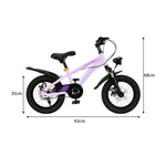 VOLTUS 14 Inch Kids Mountain Bike with Dual Disc Brake, Suspension Fork and Integrated Wheels for Outdoor Riding - Purple