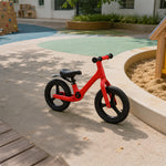 VOLTUS 12 Inch Kids Balance Bike with Nylon Frame, Lightweight Design and Adjustable Saddle for Early Riding Training - Red