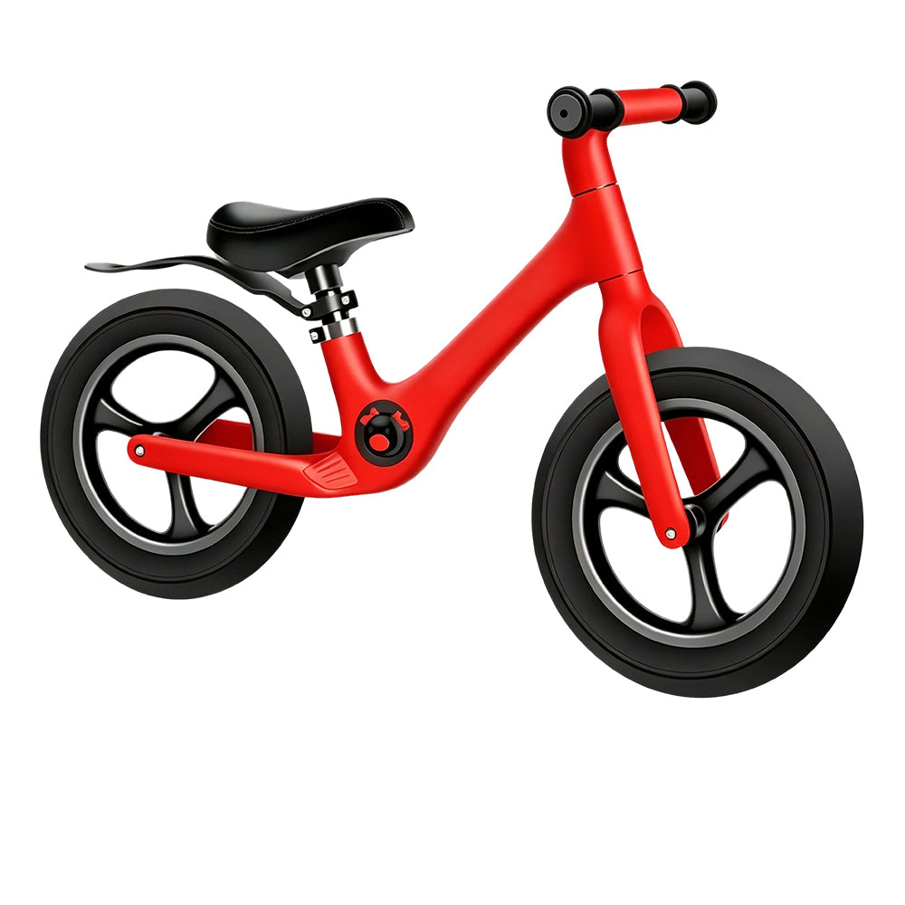 VOLTUS 12 Inch Kids Balance Bike with Nylon Frame, Lightweight Design and Adjustable Saddle for Early Riding Training - Red