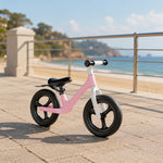 VOLTUS 12 Inch Kids Balance Bike with Nylon Frame, Lightweight Design and Adjustable Saddle for Early Riding Training - Pink