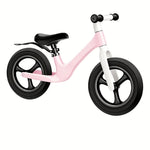 VOLTUS 12 Inch Kids Balance Bike with Nylon Frame, Lightweight Design and Adjustable Saddle for Early Riding Training - Pink