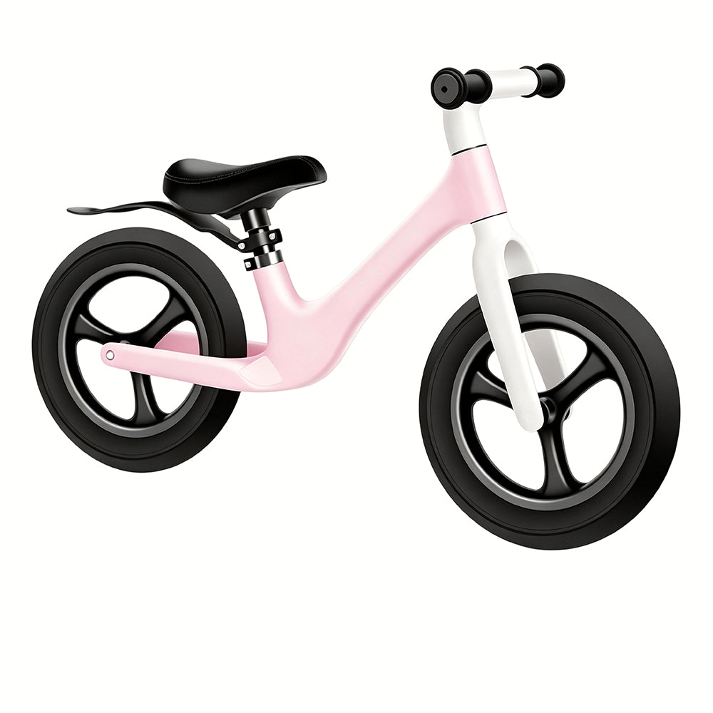 VOLTUS 12 Inch Kids Balance Bike with Nylon Frame, Lightweight Design and Adjustable Saddle for Early Riding Training - Pink