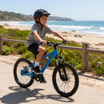 VOLTUS 20 Inch Kids Mountain Bike with Single Speed, Disc Brake and Suspension Fork for Youth Outdoor Riding - Blue