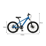 VOLTUS 20 Inch Kids Mountain Bike with Single Speed, Disc Brake and Suspension Fork for Youth Outdoor Riding - Blue