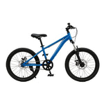 VOLTUS 20 Inch Kids Mountain Bike with Single Speed, Disc Brake and Suspension Fork for Youth Outdoor Riding - Blue
