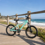VOLTUS 24 Inch Youth Mountain Bike with 7-Speed Gear System, Disc Brake and Suspension Fork for Outdoor Riding - Green