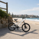 VOLTUS 20 Inch Youth Mountain Bike with Single-Speed Drivetrain, Disc Brakes and Suspension Fork for Outdoor Riding - White