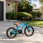 VOLTUS 16/20 Inch Kids Bike with 7-Speed Gears, Dual Brakes and Shock-Absorbing Tyres for Everyday Riding - Mirror Blue